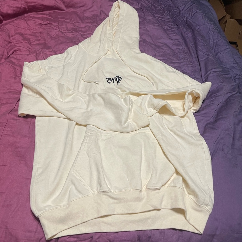 Men’s Cream ‘Drip’ Hoodie